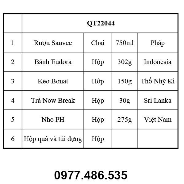 Hộp quà tết QT22044