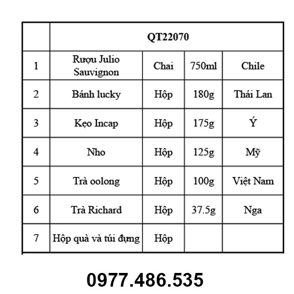 Hộp quà tết QT22070