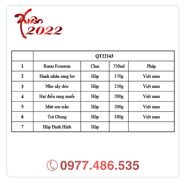 Hộp quà tết QT22143