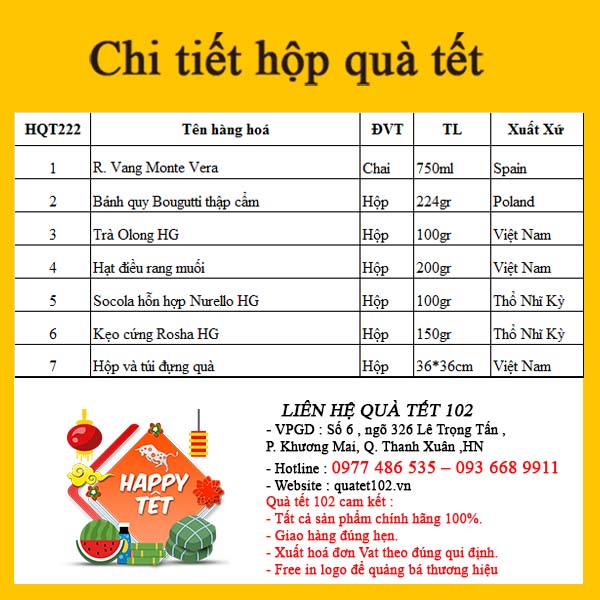 Hộp Quà Tết QT222