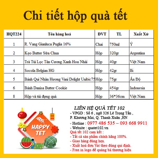 Hộp Quà Tết QT224