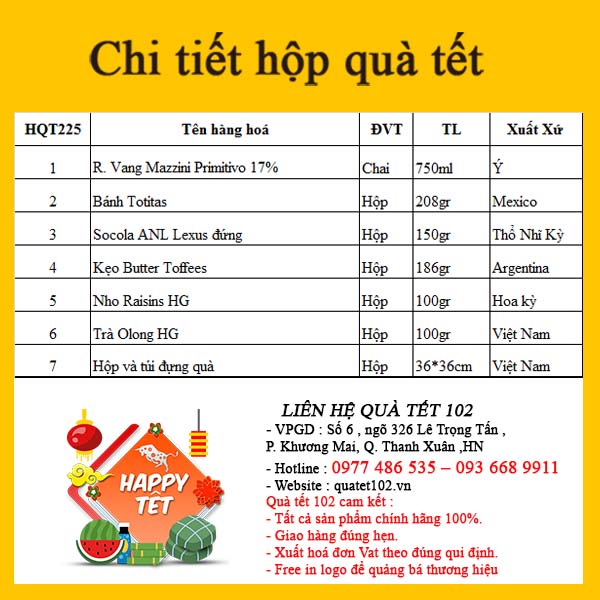 Hộp Quà Tết QT225