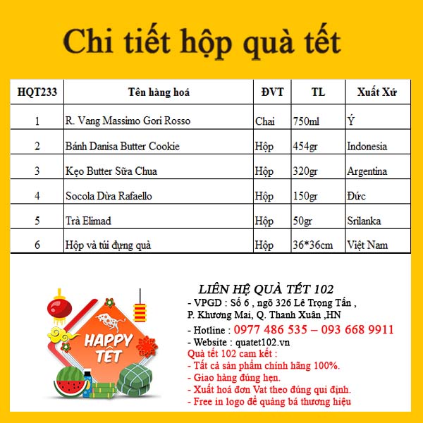 Hộp Quà Tết QT233