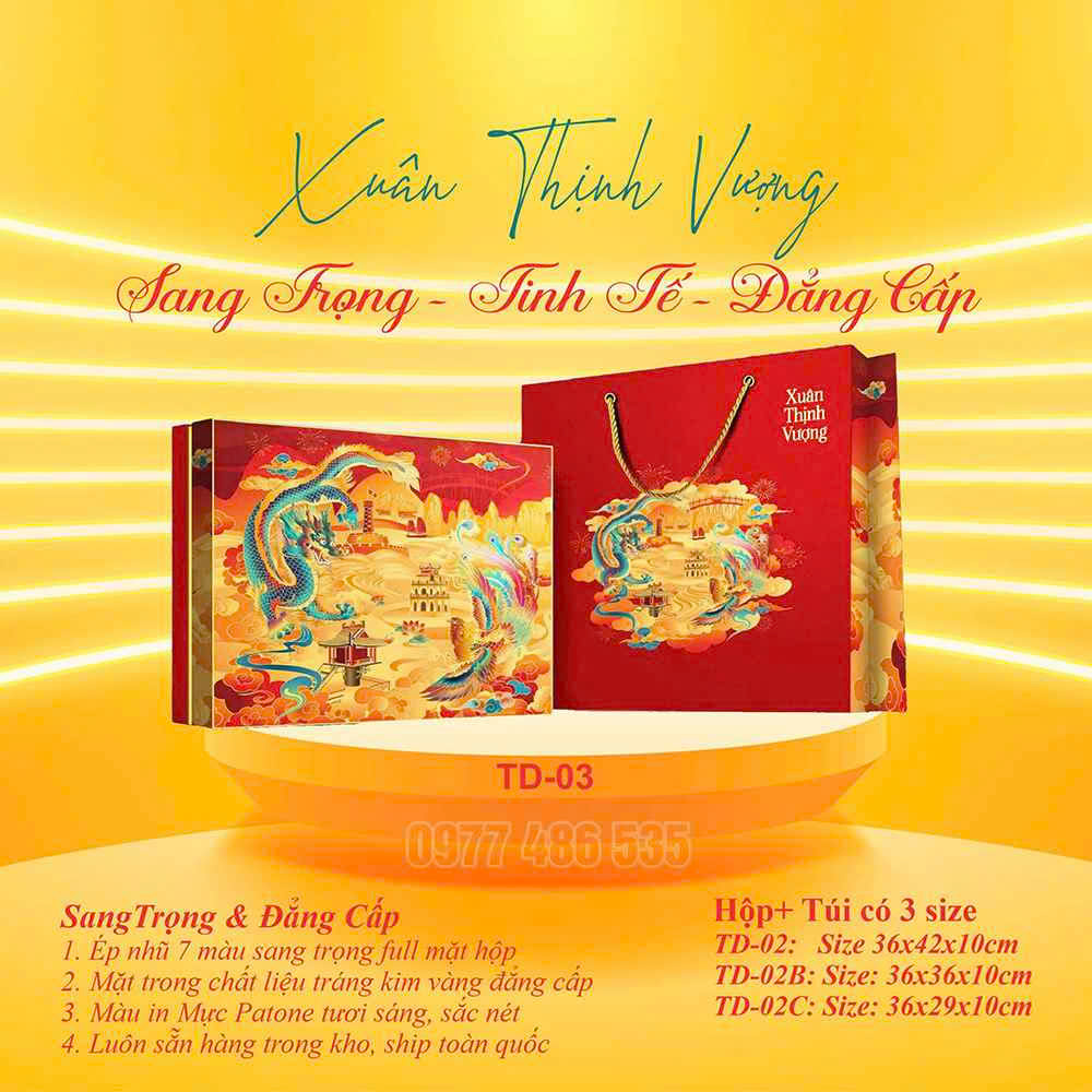 Hộp quà Tết thiết kế TKQT011
