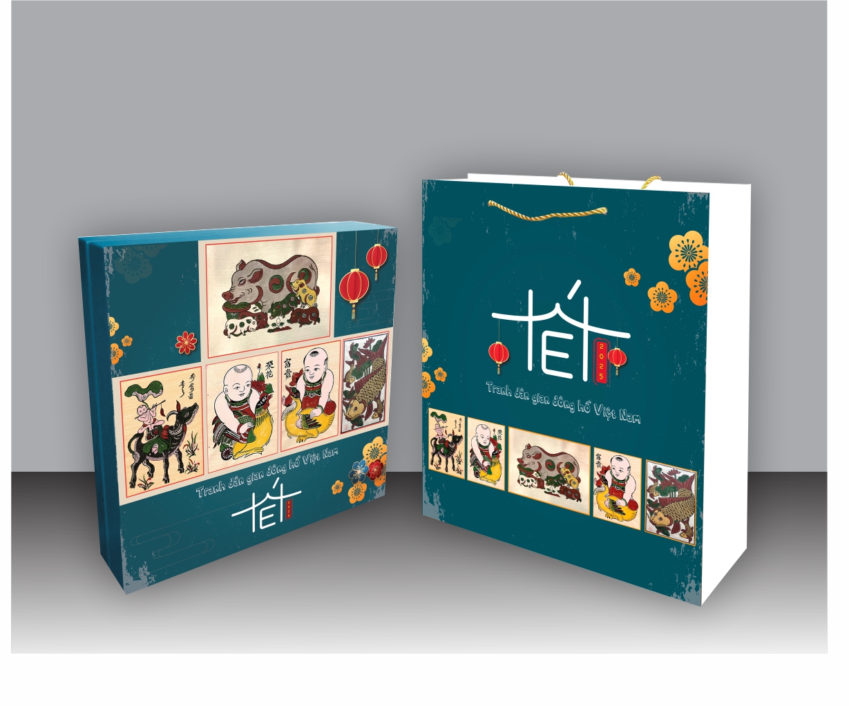 Hộp quà Tết thiết kế TKQT012